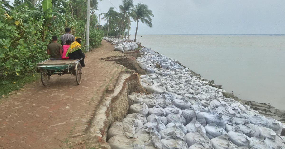 প্রায় কোটি টাকার জিওব্যাগ ফেলেও থামানো যাচ্ছে না নদী ভাঙন