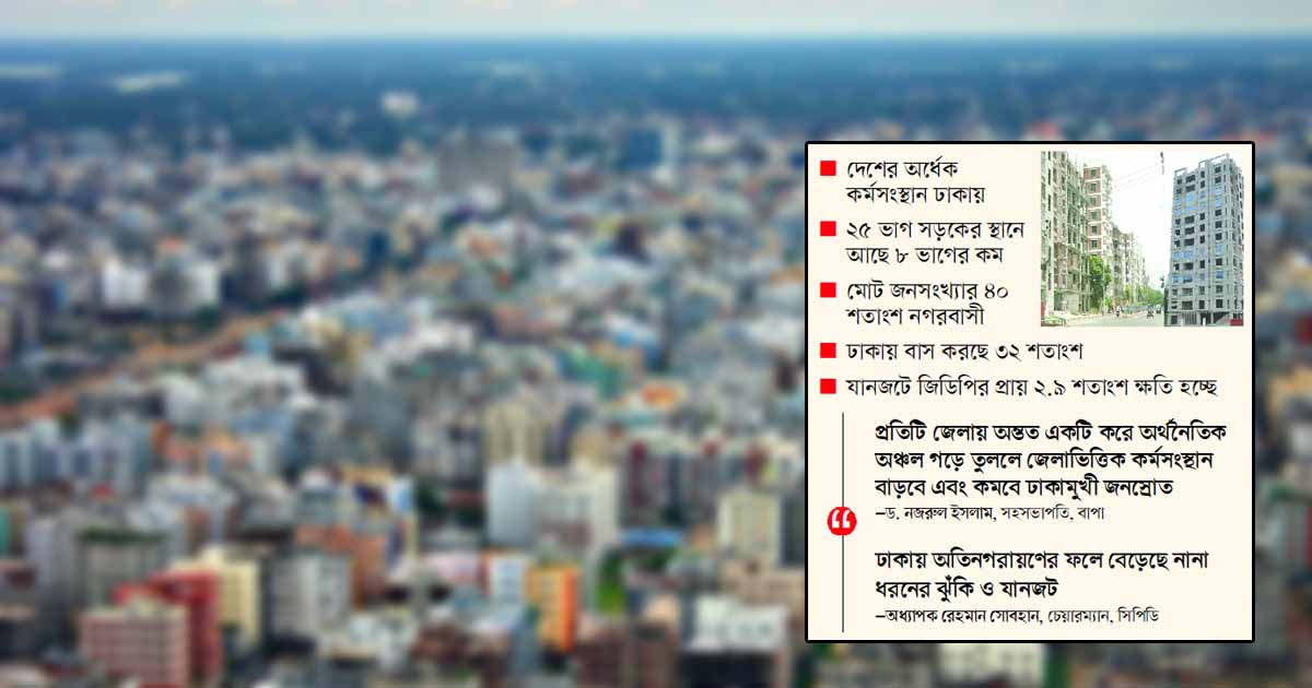 ৪৮ বছরে নগরায়ণ বেড়েছে ৩১ ভাগ