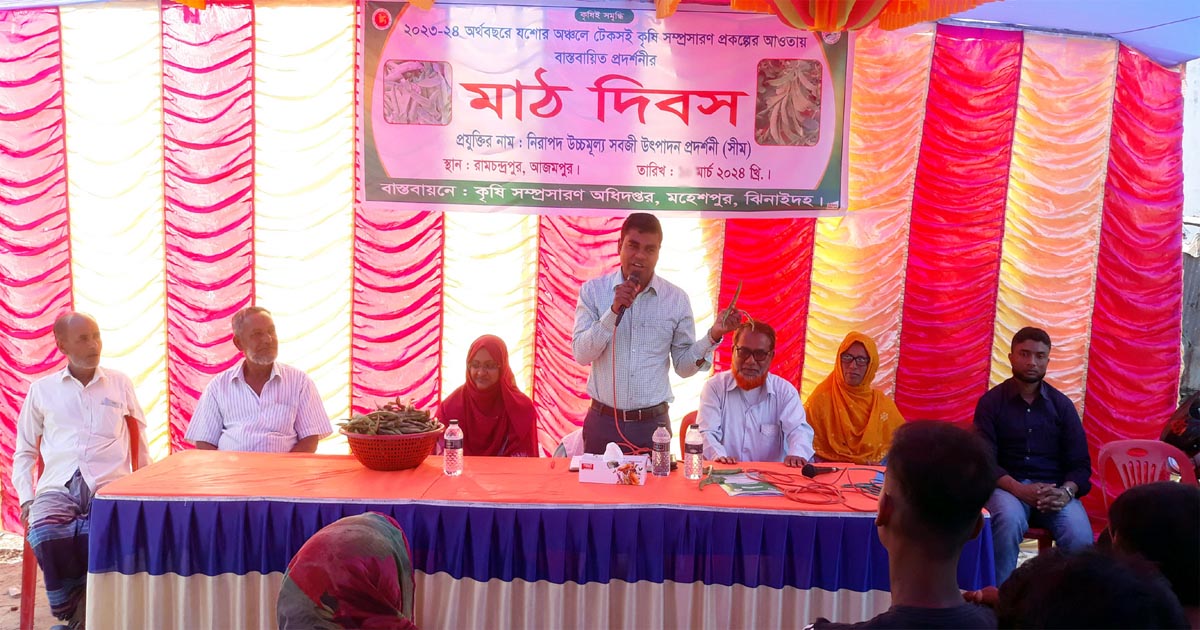 মহেশপুরে শিম চাষের ওপর মাঠ দিবস অনুষ্ঠিত