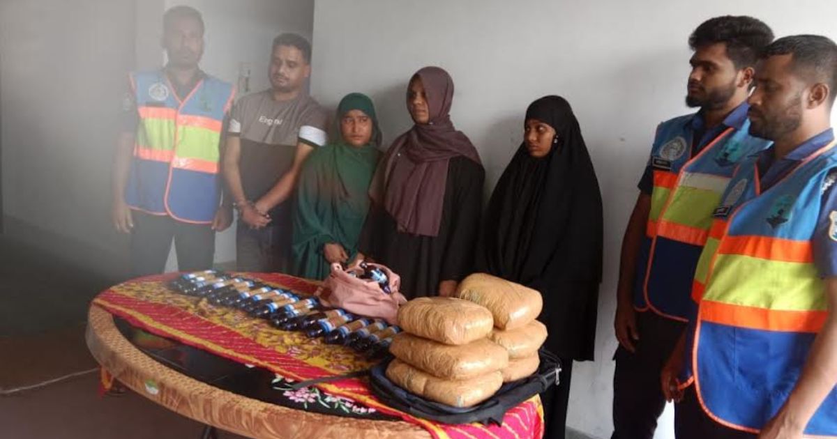 ভৈরবে নারীসহ ৪ মাদক পাচারকারী গ্রেফতার