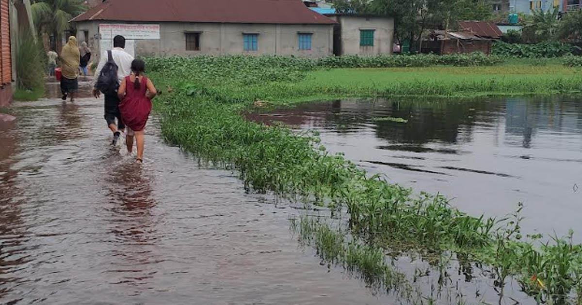 রূপগঞ্জে টানা বর্ষণে ৫০ হাজার মানুষ পানিবন্দি