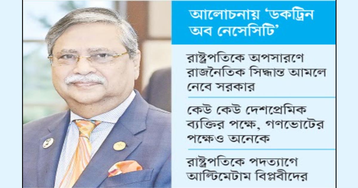 রাষ্ট্রপতির বিদায় তিন পথে
