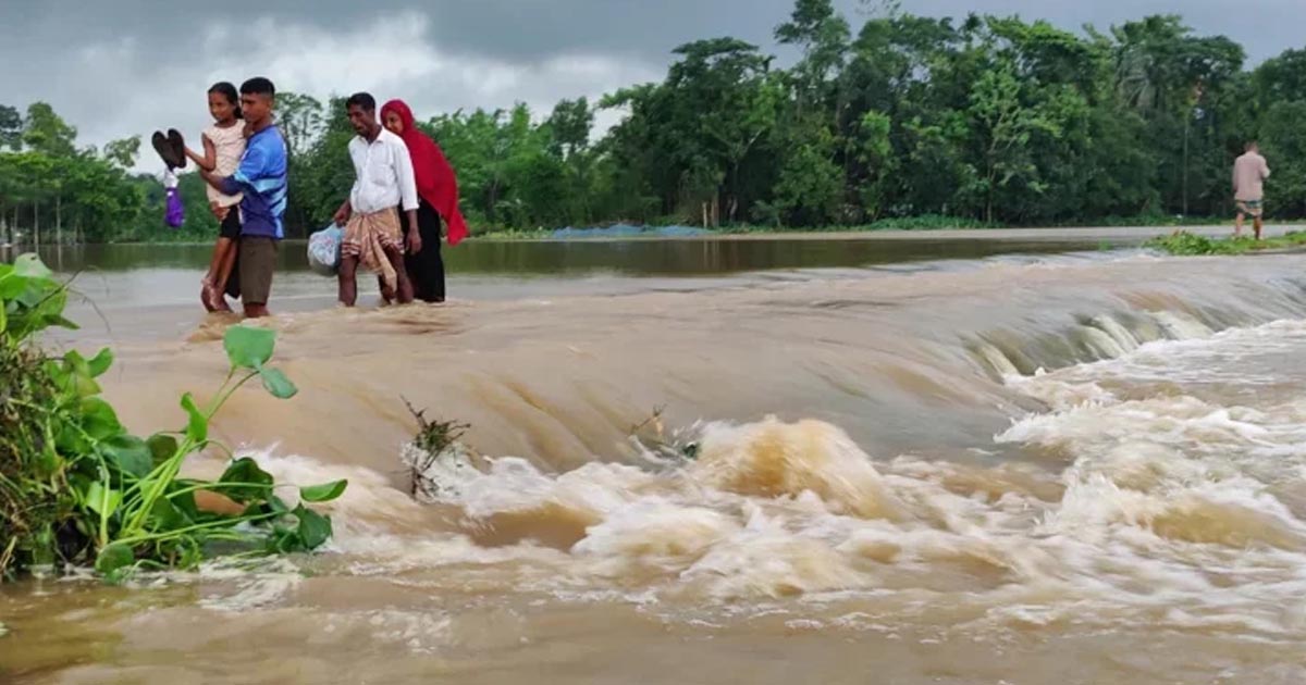 সিলেটে ৩ নদীর পানি বিপৎসীমার ওপরে