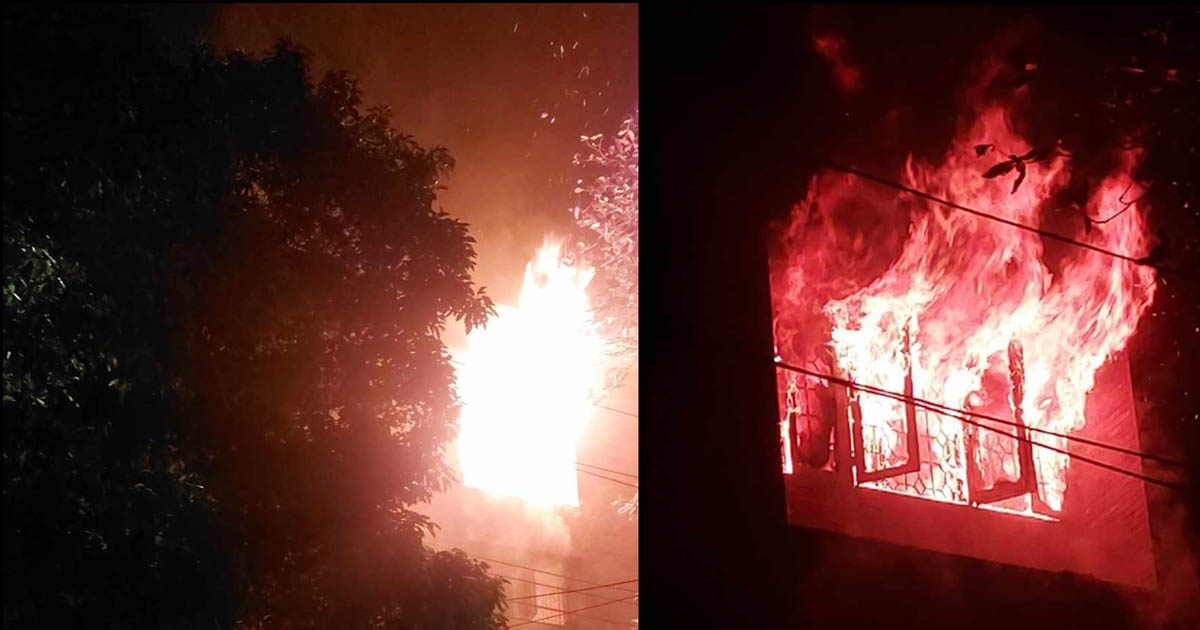 শেখ হাসিনার বাসভবন সুধা সদনে আগুন