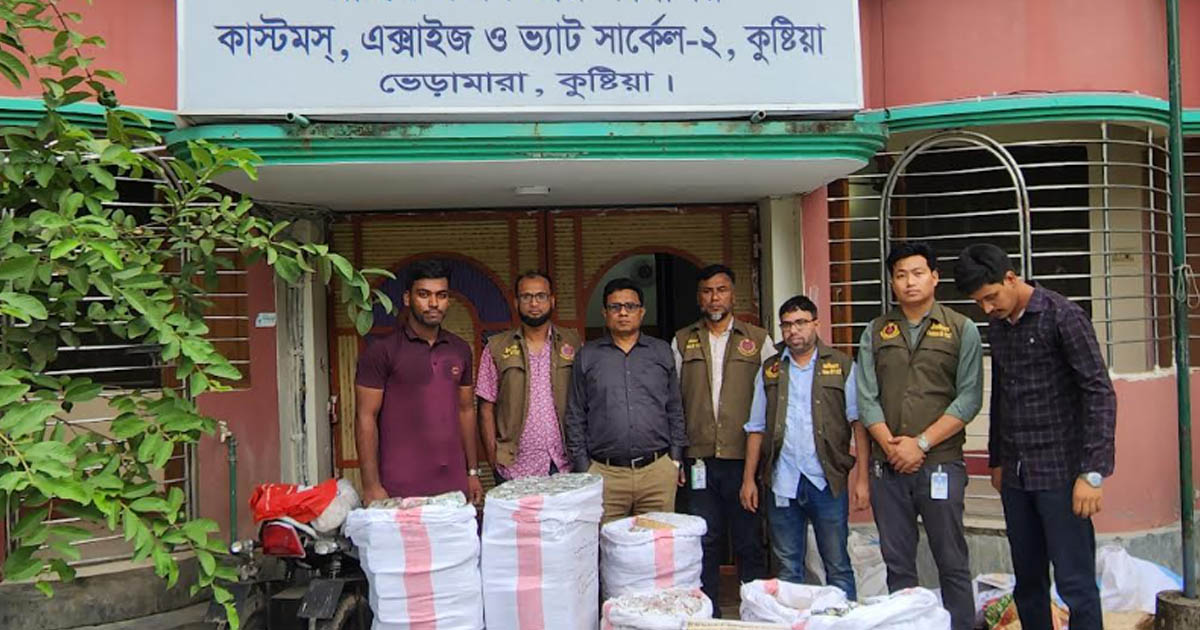 ভেড়ামারায় কাস্টমসের অভিযানে বিপুল পরিমাণ নকল বিড়ি জব্দ