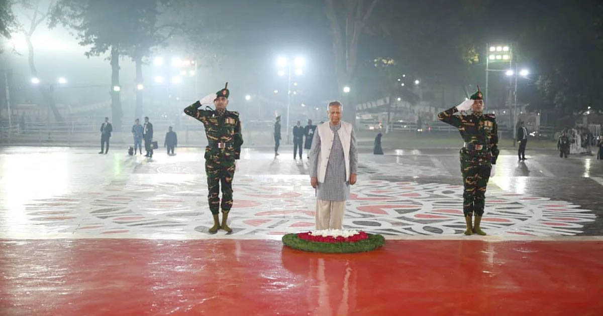 ভাষা শহীদদের প্রতি প্রধান উপদেষ্টার শ্রদ্ধা নিবেদন