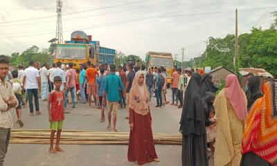 ঢাকা-সিলেট মহাসড়ক অবরোধ, যান চলাচল বন্ধ