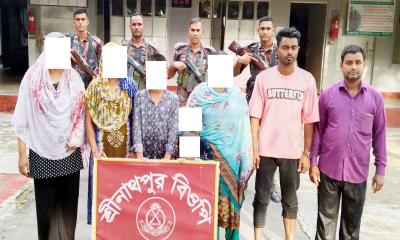 মহেশপুরে ভায়াগ্রাসহ ৮ বাংলাদেশি আটক