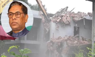নসরুল হামিদের বাংলোবাড়ি গুঁড়িয়ে দিলো বিআইডব্লিউটিএ