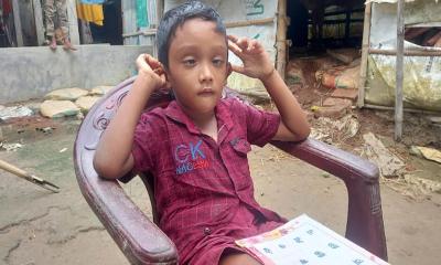 টিউমারের ভারে থমকে আছে শিশু মুকাব্বিরের জীবন