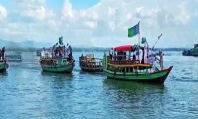 রাঙামাটিতে দাওয়াত ইসলামির নৌ জুলুস অনুষ্ঠিত