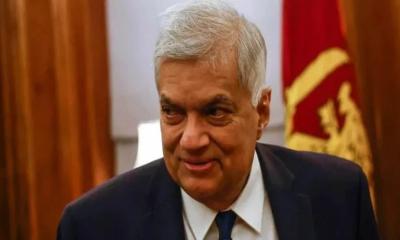 গণ-অভ্যুত্থানের পর শ্রীলঙ্কার ক্ষমতা নেওয়া সাবেক প্রেসিডেন্ট রনিল গ্রেপ্তার