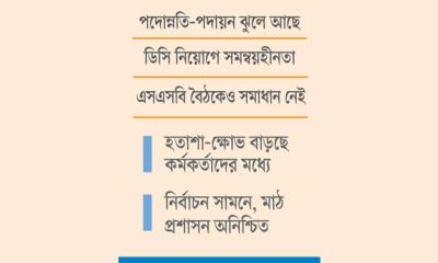 প্রশাসনে হতাশার স্রোত