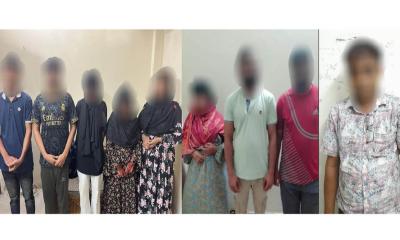 সিলেটে পৃথক অভিযান: ৯ নারীপুরুষ আটক