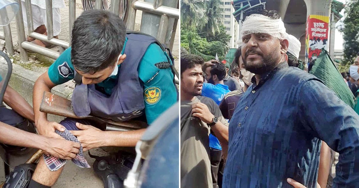 পুলিশ ও বুয়েট শিক্ষার্থীদের ধাওয়া-পাল্টা ধাওয়ায় আহত ১০