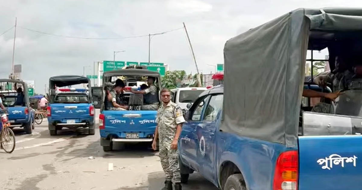 ভাঙ্গায় অবরোধের তৃতীয় দিনে থমথমে অবস্থায় যান চলাচল স্বাভাবিক