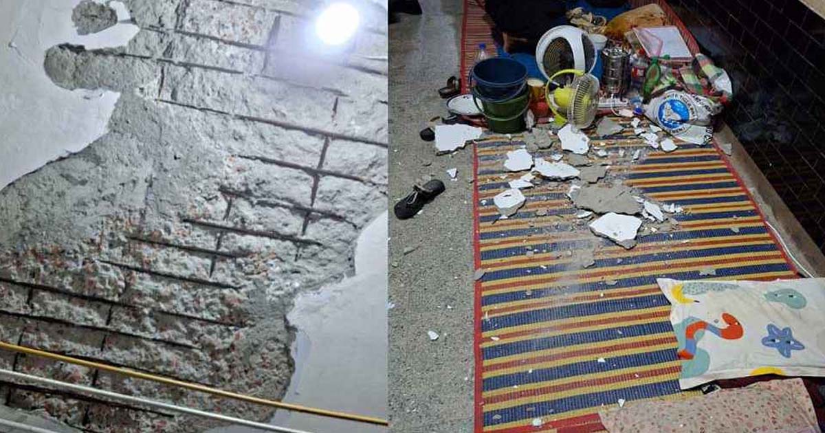 ঢাকা মেডিকেলের ছাদের পলেস্তারা পড়ে রোগী আহত