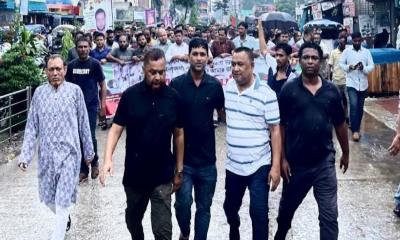 তারেক রহমানকে নিয়ে কটূক্তির প্রতিবাদে কুড়িগ্রাম যুবদলের বিক্ষোভ
