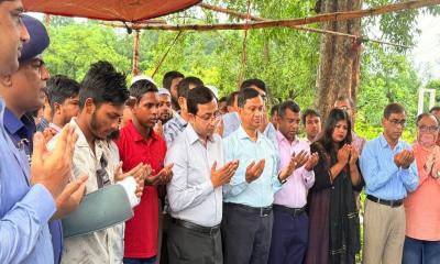 খাগড়াছড়িতে জুলাই শহিদ স্মৃতিস্তম্ভের ভিত্তিপ্রস্তর স্থাপন