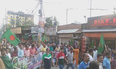 জুলাই গণঅভ্যুত্থান দিবস উপলক্ষে দিনাজপুরে বিএনপির বিজয় র‍্যালি