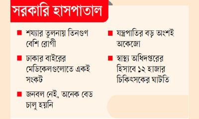 বেডে নয় চিকিৎসা চলছে বারান্দায়