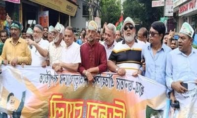 কিশোরগঞ্জে বিএনপির বিজয় মিছিলে হাজারো নেতাকর্মীদের উল্লাস