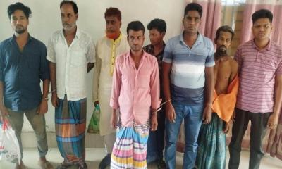 পাকুন্দিয়ায় আওয়ামী লীগ ও সহযোগী সংগঠনের ছয় নেতা গ্রেপ্তার
