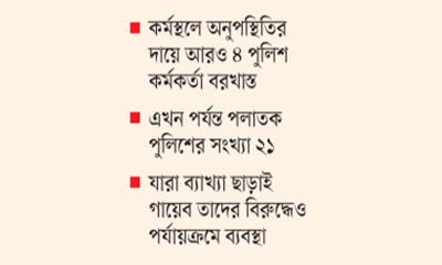দীর্ঘ হচ্ছে পলাতক পুলিশের তালিকা