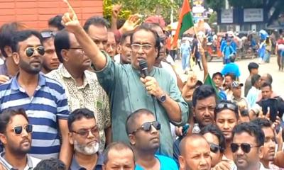 ছাত্র-জনতার গণঅভ্যুত্থান দিবস উপলক্ষে রাজবাড়ীতে বিজয় র‌্যালি