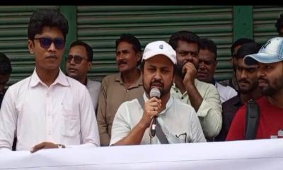 গাজীপুরে সাংবাদিক তুহিন হত্যা: রাজবাড়ীতে মানববন্ধন