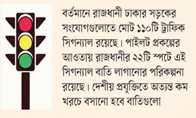ঢাকার রাস্তায় দেশীয় প্রযুক্তির ট্রাফিক সিগন্যাল বাতি বসানোর উদ্যোগ