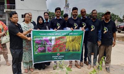 সখীপুরে উপজেলা প্রশাসনের উদ্যোগে সৌন্দর্যবর্ধক চারা বিতরণ