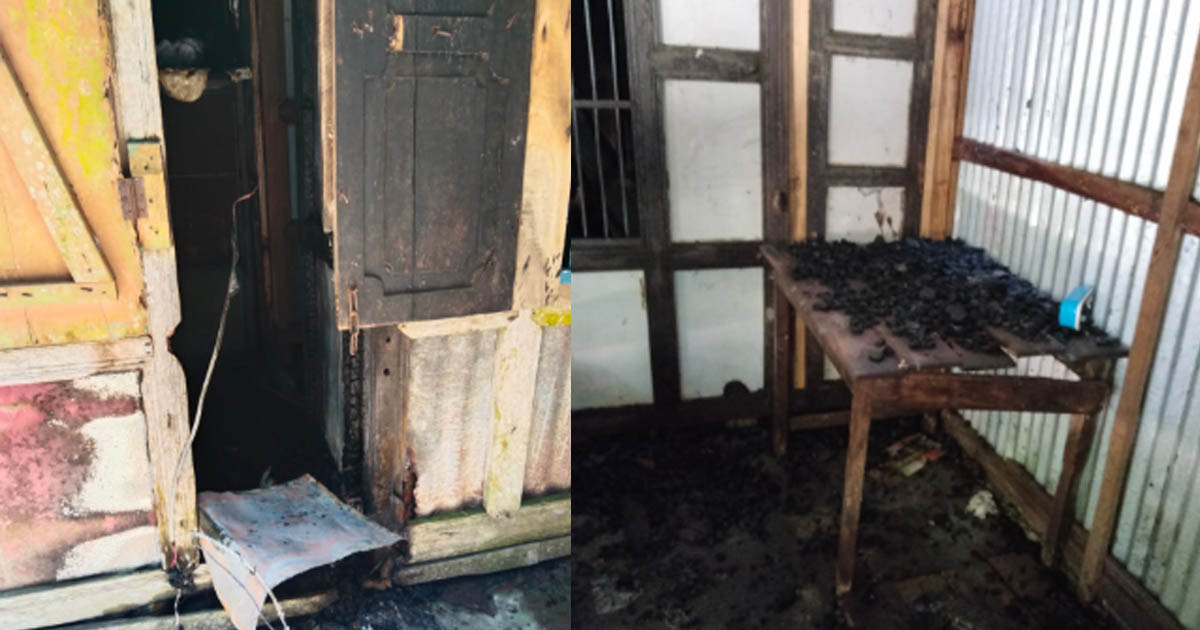 মেহেন্দিগঞ্জে সাবেক চেয়ারম্যানের বাড়িতে লুটপাট ও অগ্নিসংযোগ