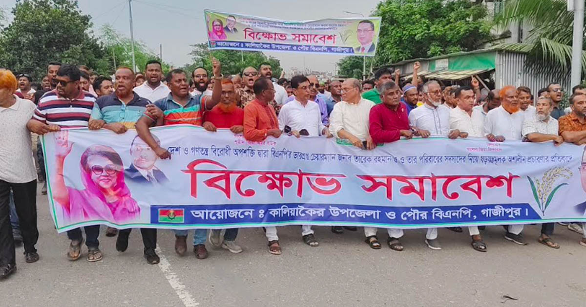 কালিয়াকৈরে বিএনপির বিক্ষোভ সমাবেশ অনুষ্ঠিত