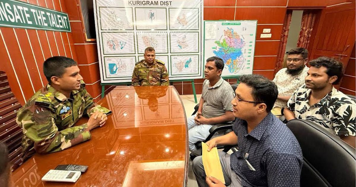 কুড়িগ্রামে পূজা কমিটির সঙ্গে সেনাবাহিনীর মতবিনিময়