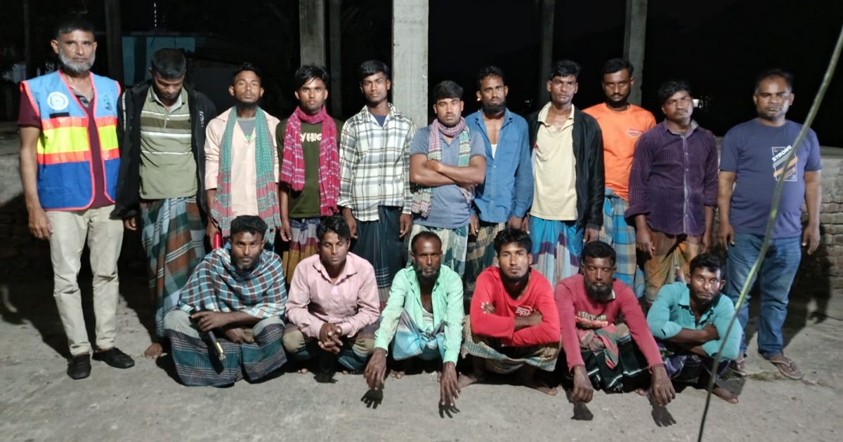 মেঘনায় ২৪ ঘণ্টার অভিযানে ৩০ জেলে আটক