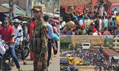 পাম্পের দীর্ঘ লাইনে গ্রাহকদের মধ্যে হাতাহাতি রুখতে সেনা মোতায়েন