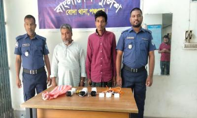 বোদায় নির্বাচনে ব্যবহৃত সিসি ক্যামেরা চুরির ঘটনায় চোর ও ক্রেতা আটক