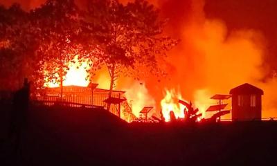 উখিয়ার রোহিঙ্গা ক্যাম্পে ভয়াবহ আগুন
