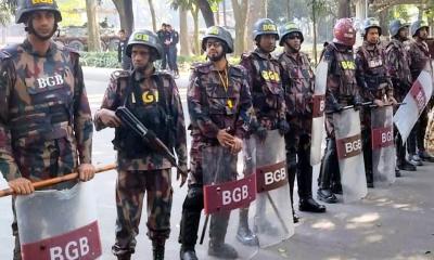 রাজধানীতে ৬ প্লাটুন বিজিবি মোতায়েন