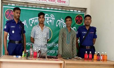 সেনা অভিযানে সাঘাটায় মাদক ও অবৈধ ওষুধসহ বাবা-ছেলে আটক