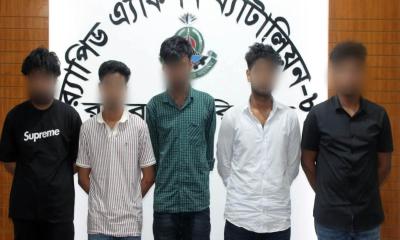 ভোলায় পর্ন কনটেন্ট ও সাইবার ব্ল্যাকমেলিং চক্রের ৫ সদস্য গ্রেপ্তার