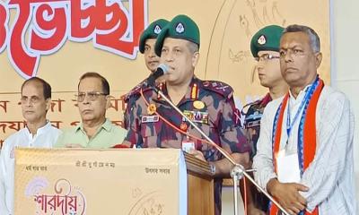 সৌহার্দ্যপূর্ণ পরিবেশে অনুষ্ঠিত হচ্ছে দুর্গাপূজা