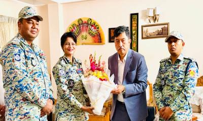 পার্বত্য চট্টগ্রাম বিষয়ক মন্ত্রীর সাথে ডিআইজি সালমা বেগমের সৌজন্য সাক্ষাৎ