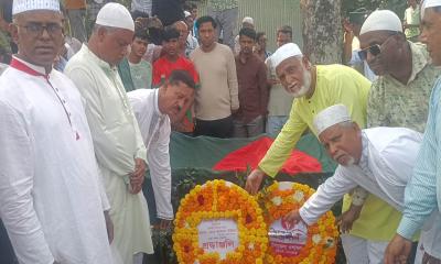 কটিয়াদীতে বীর মুক্তিযোদ্ধা তুলশী কান্তি রাউতের রাষ্ট্রীয় মর্যাদায় শেষ বিদায়
