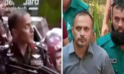 ট্রাইব্যুনালে হাজির কর্নেল রেদোয়ান ও মেজর রাফাত