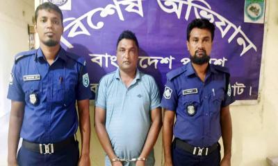 হাতীবান্ধায় থানা অবরুদ্ধ মামলায় যুবদল নেতা আটক