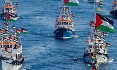 গাজামুখী ফ্লোটিলায় ইসরায়েলের হামলা, জাহাজ আটকের অভিযোগ