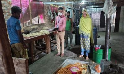 অস্বাস্থ্যকর পরিবেশে খাদ্য উৎপাদন, দুই বেকারিকে ২০ হাজার জরিমানা