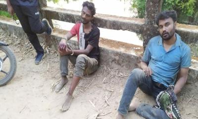 বান্দরবানে দেশীয় অস্ত্রসহ দুইজন আটক, পুলিশে সোপর্দ